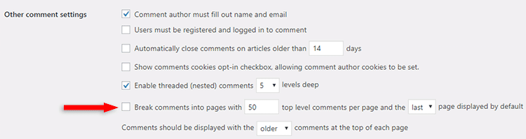 add pagination to comments in wordpress