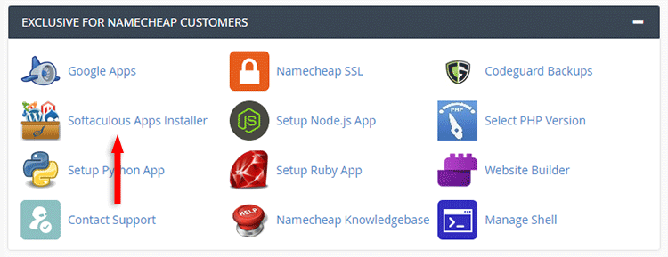 softaculous app in cpanel