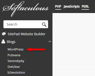 softaculous wordpress