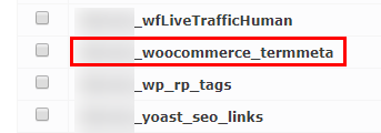 woocommerce_termmeta database