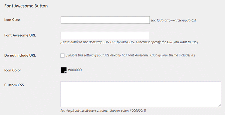 font awesome button style scroll top plugin