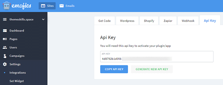 emojics api key