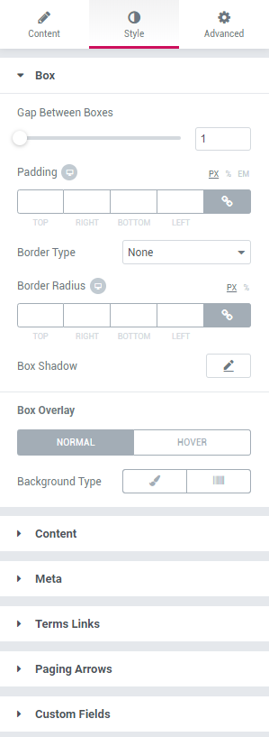 jetblog smart tiles widget style settings