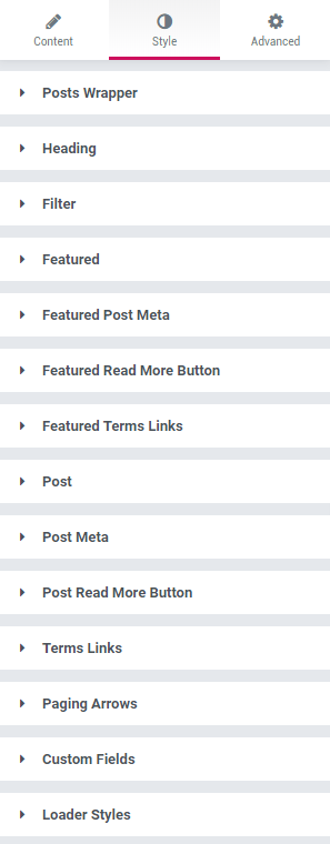 jetblog style settings